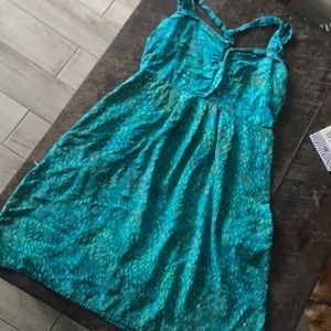 Blue/green speckled dress